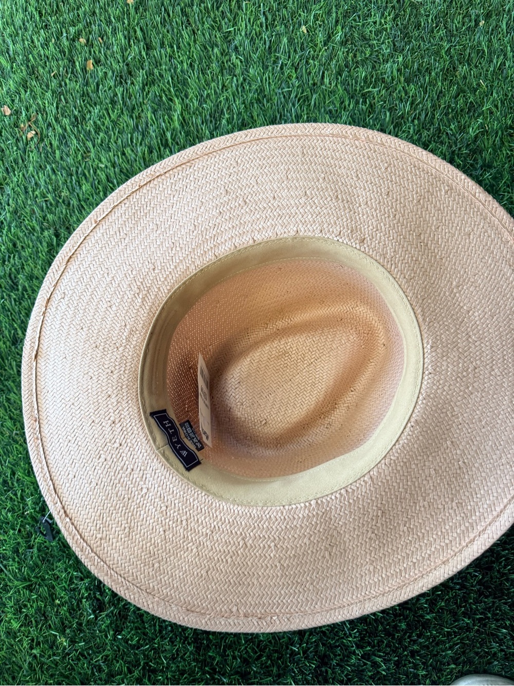 Straw Fedora Hat - Natural and Black - Unbranded Women’s Sun Hat Set - Picture 9 of 10